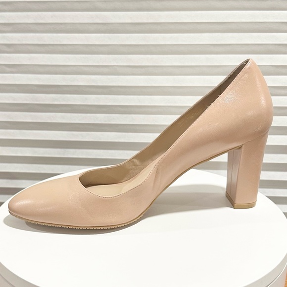 🌹STUART WEITZMAN 🌹 Vida 75 Leather Pumps Beige Size: 11B - Picture 3 of 16